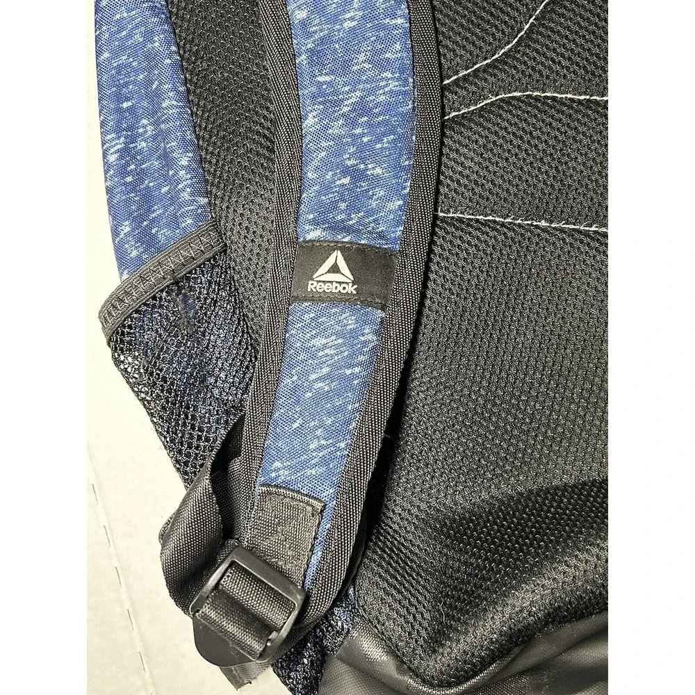 Reebok Blue Black Water Resistant Comfort Straps Backpack Padded